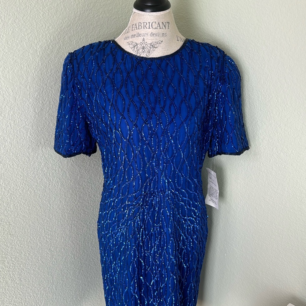 Felicity Sequined Cobalt Blue Dress